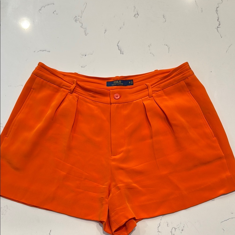 Polo by Ralph Lauren High Waist Orange Tailored Shorts